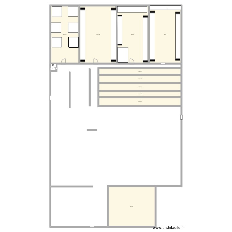 PLAN DE MASSE KFC. Plan de 10 pièces et 417 m2