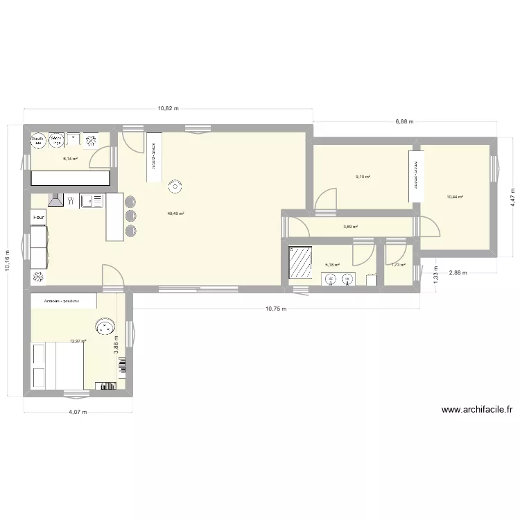 Maison de nous 2. Plan de 8 pièces et 99 m²