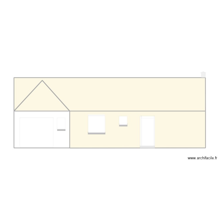 MAISON vue de face pergola. Plan de 0 pièce et 0 m2