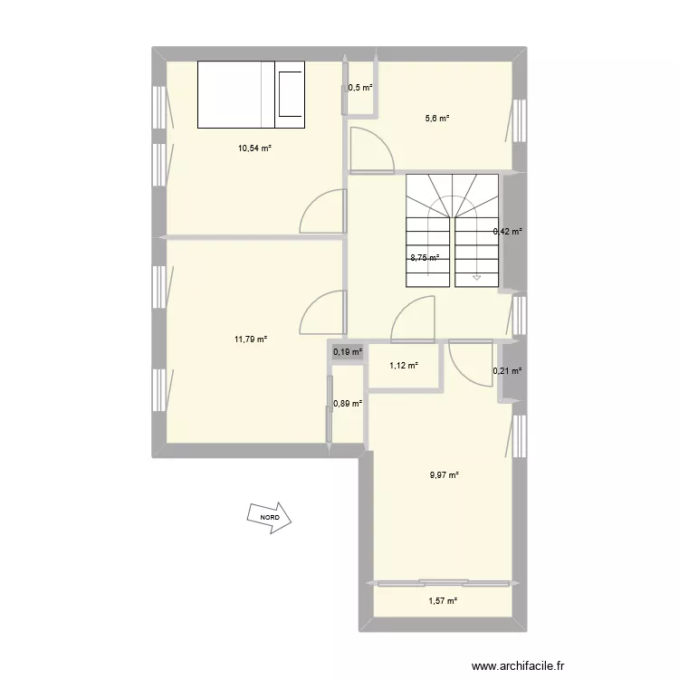 Paillard - Issy 6e et. Plan de 12  et 52 m²