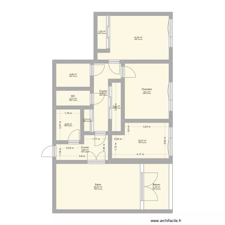 Appartement. Plan de 