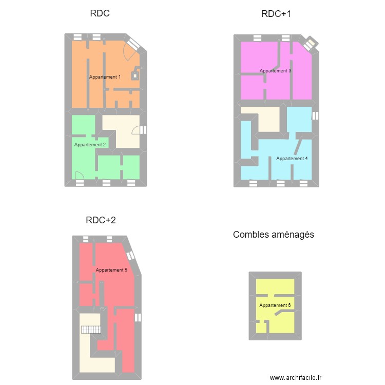 Plan PHILLIPE ROSSE. Plan de 12 pièces et 290 m2