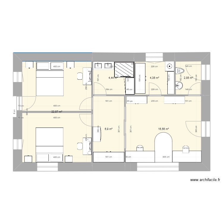 LM une porte de 70. Plan de 0 pièce et 0 m2