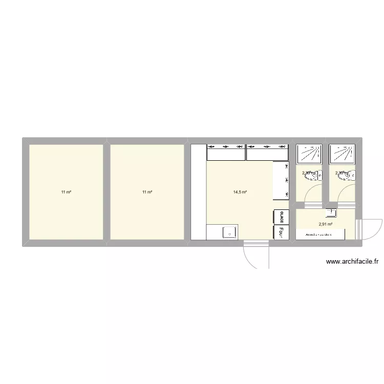 CUISINE ARRIERE. Plan de 