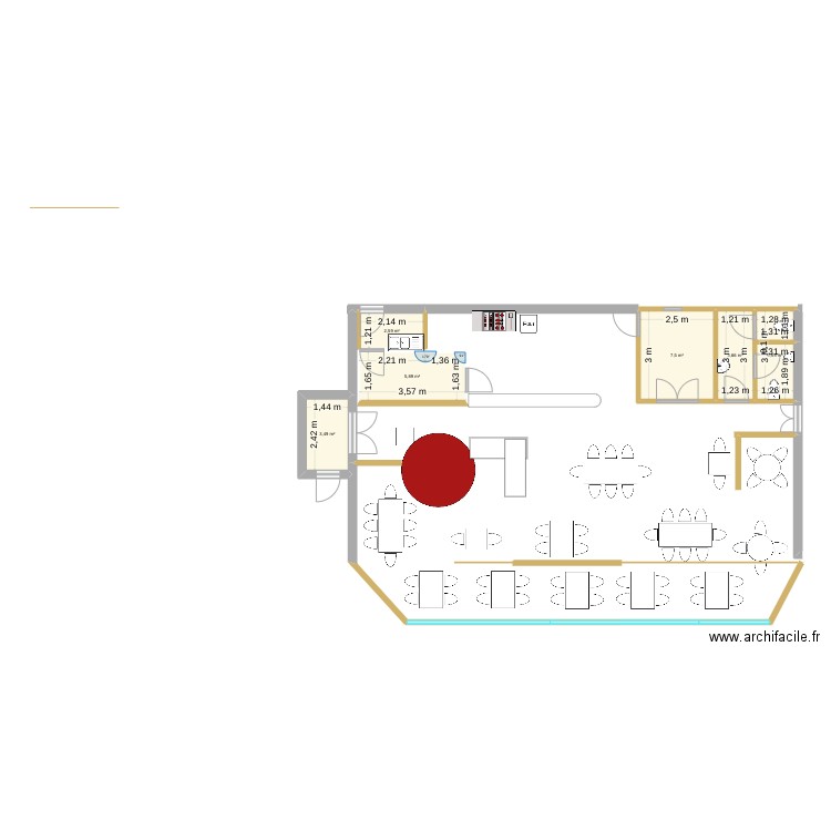 PLan A. Plan de 6 pièces et 27 m2