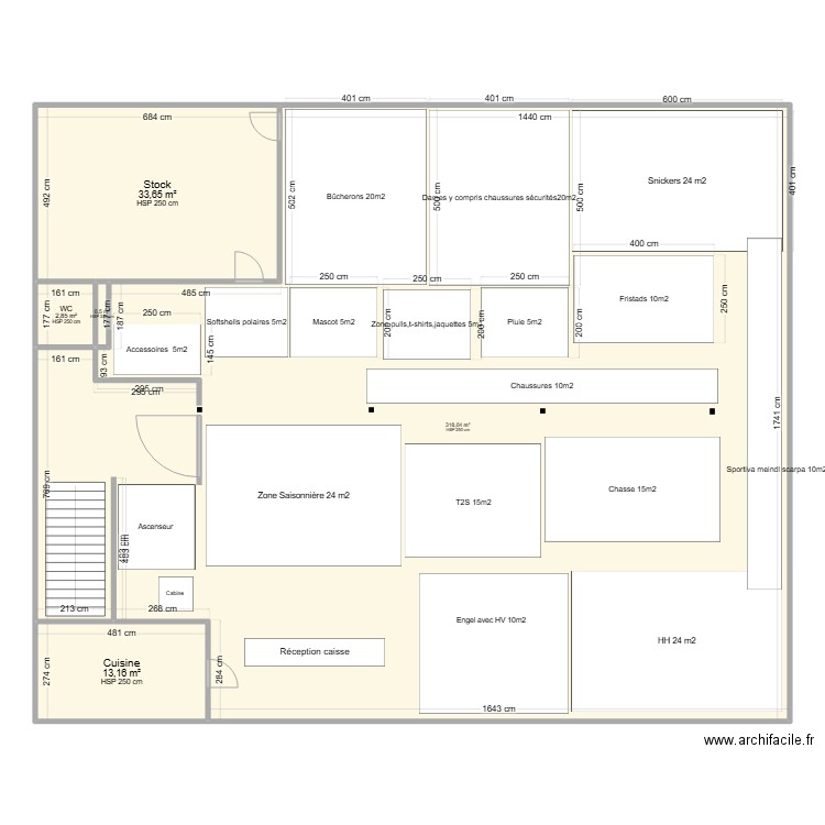 Magasin Yverdon . Plan de 0 pièce et 0 m2