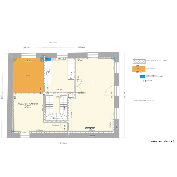 PROJET PHASE 2 MAI 2024. Plan de 4 pièces et 178 m2