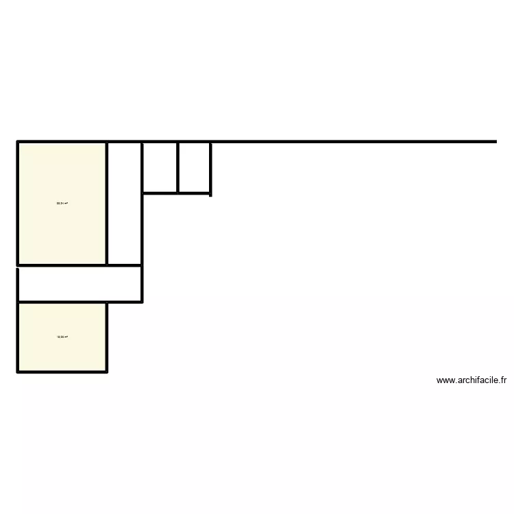 MAISO RE DE CHAUSSON  PAPI. Plan de 2  et 53 m²