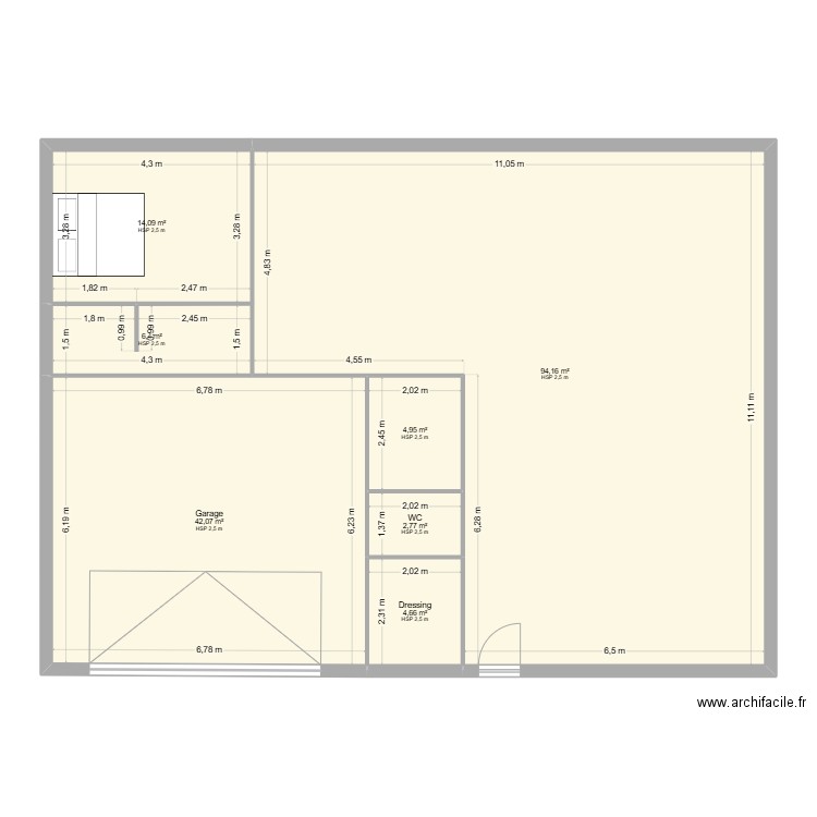 dijon2. Plan de 7 pièces et 169 m2