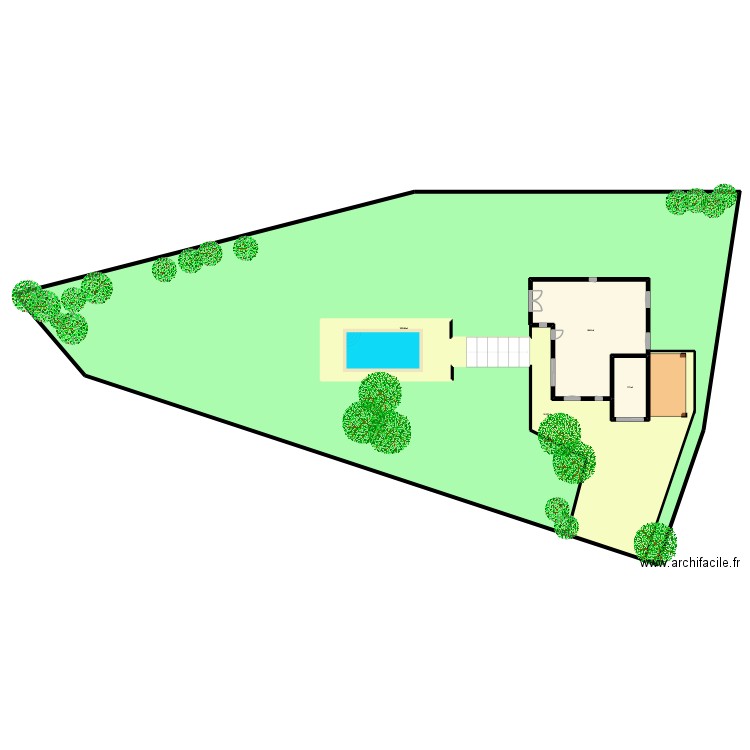 BREDAT TELLIER. Plan de 4 pièces et 1374 m2