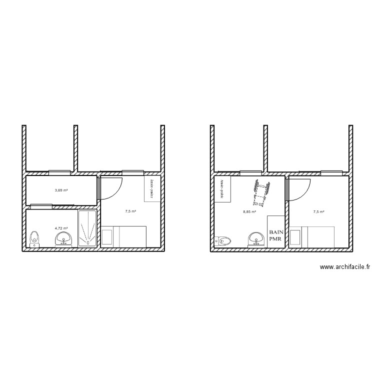 reada 2. Plan de 5 pièces et 32 m2