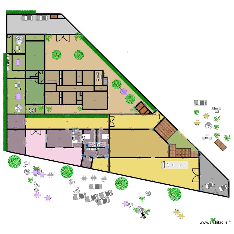 FOODTRUCK 0911A. Plan de 75 pièces et 1889 m2