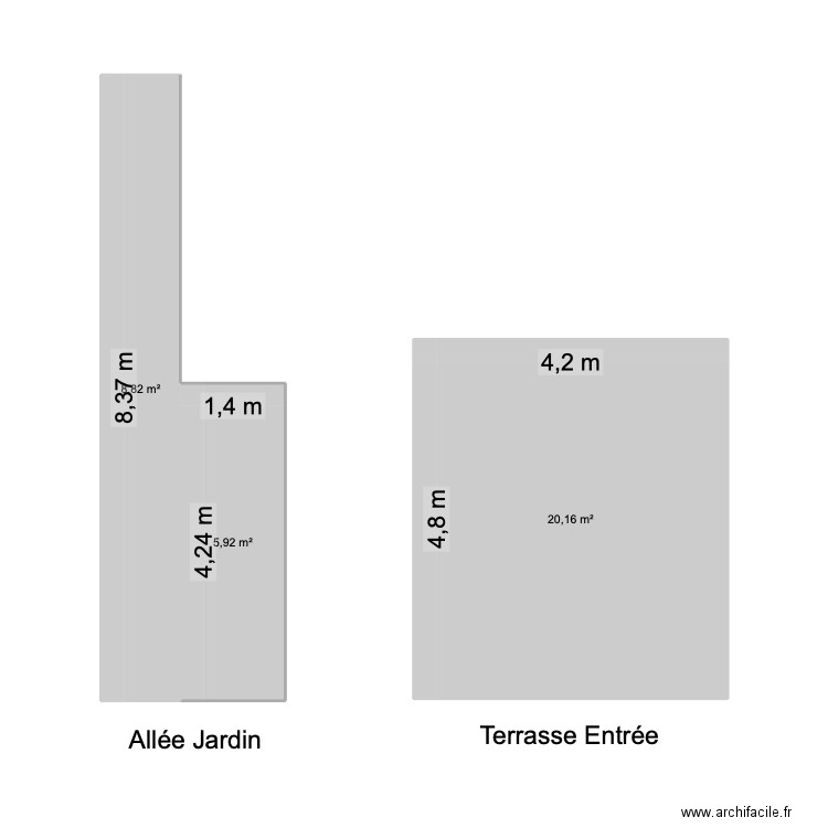 Garage 2. Plan de 3 pièces et 35 m2