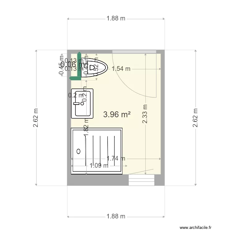 LACROIX. Plan de 2  et 4 m²