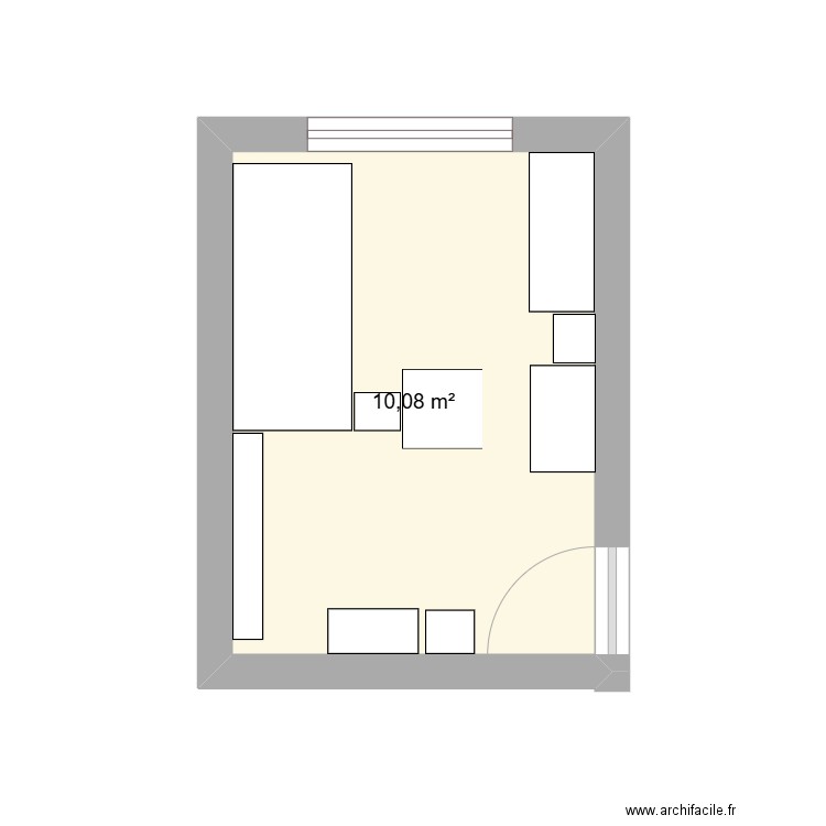 Nouvelle chambre. Plan de 1 pièce et 10 m2