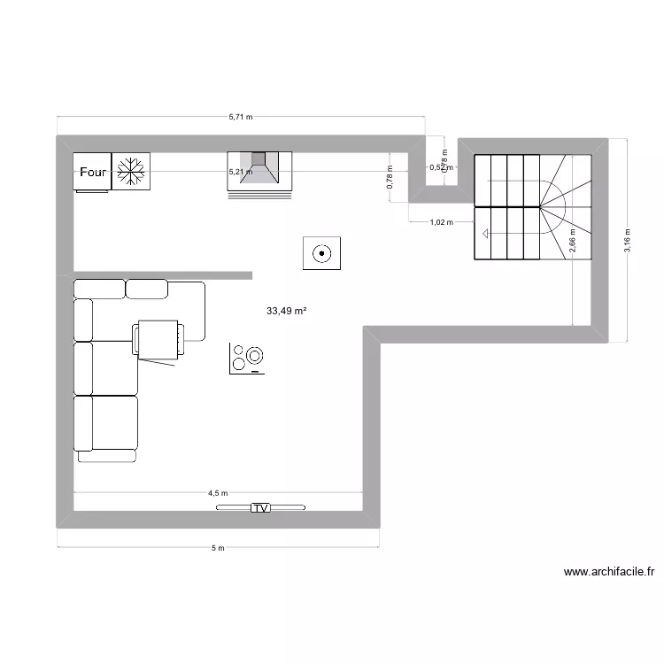 Goudes duplex. Plan de 