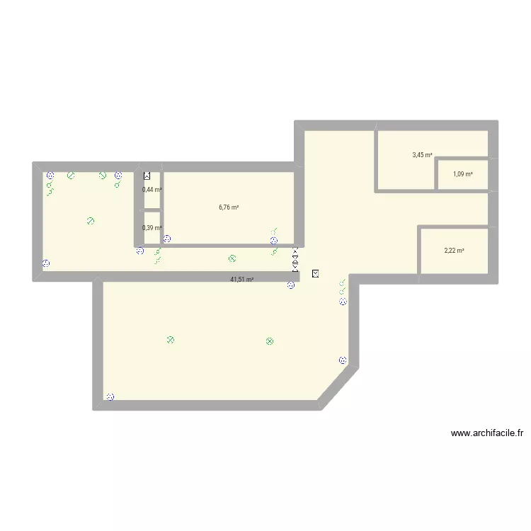 Lampes maison. Plan de 7  et 56 m²