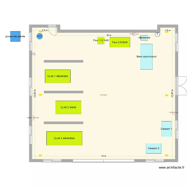 box1. Plan de 1 et 175 m² box1. Plan de 1 et 175 m²