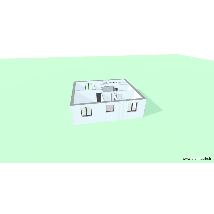 184 test. Plan de 16 pièces et 184 m2