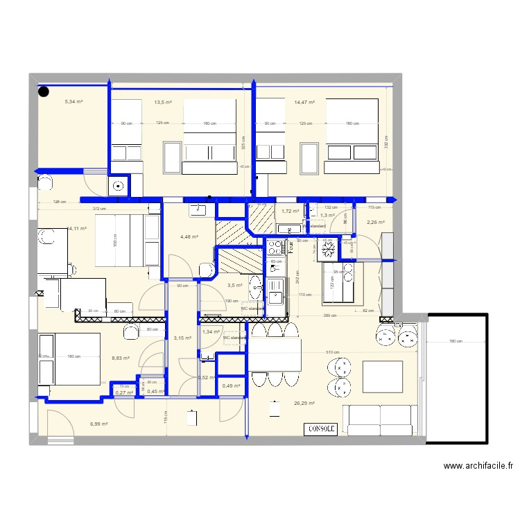 Plan projet bis. Plan de 0 pièce et 0 m2