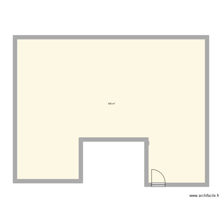 ANTOINE. Plan de 1 pièce et 106 m2