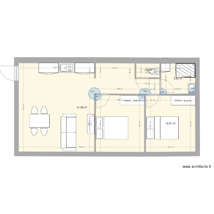 2 chambres. Plan de 0 pièce et 0 m2