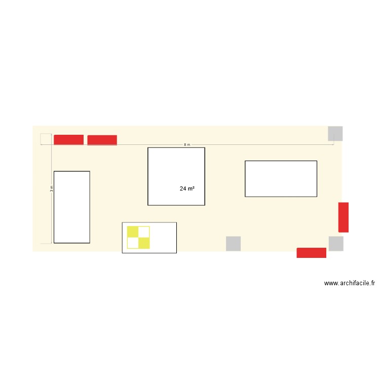 robotik2025. Plan de 1 pièce et 24 m2