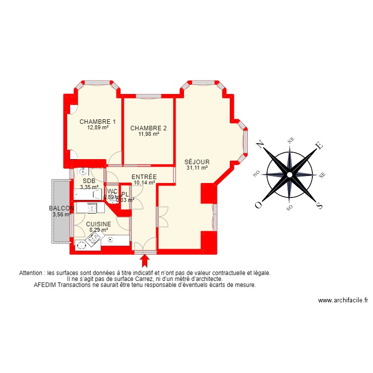 BI 19711 - . Plan de 22 pièces et 102 m2