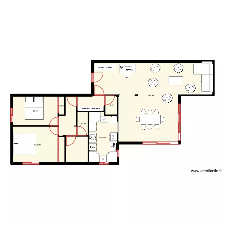 Proj appart 2 monet. Plan de 8 et 97 m² Proj appart 2 monet. Plan de 8 et 97 m²