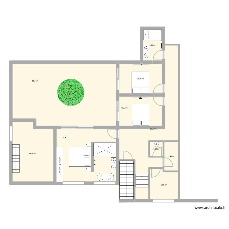 RDJ - Villa C2. Plan de 0 pièce et 0 m2