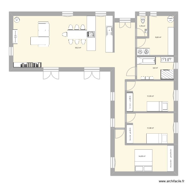 okbro. Plan de 0 pièce et 0 m2