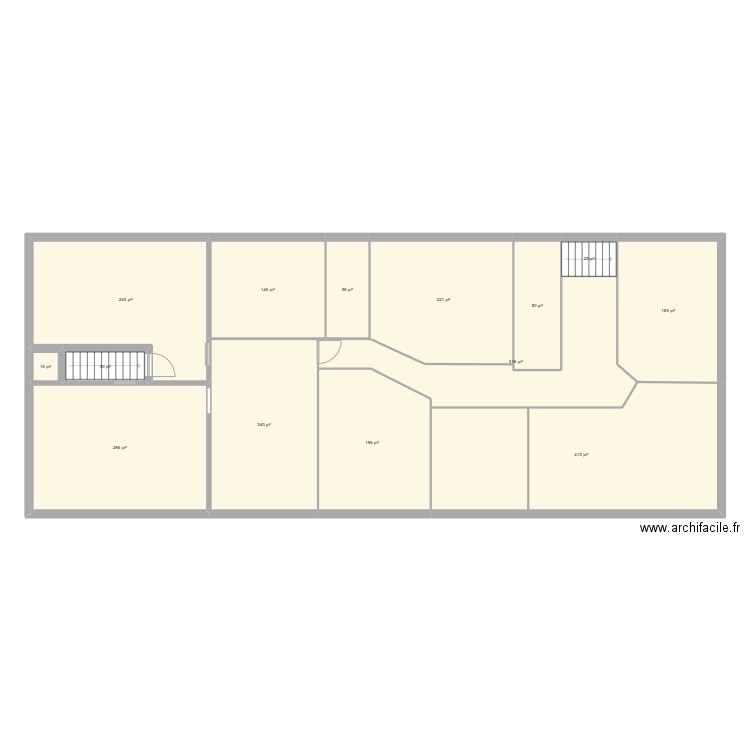 Planta 2 officiel. Plan de 14 pièces et 220 m2