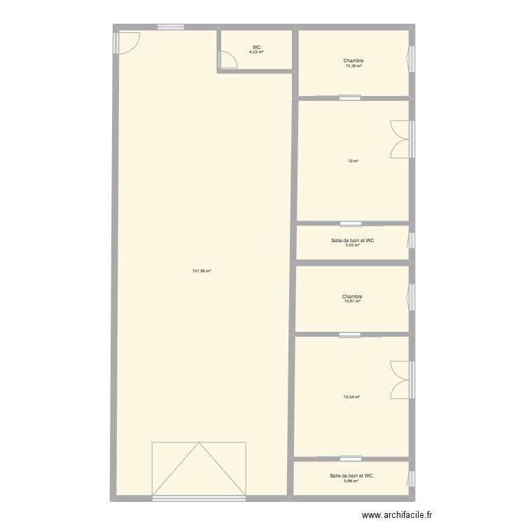 garage. Plan de 8 pièces et 183 m2