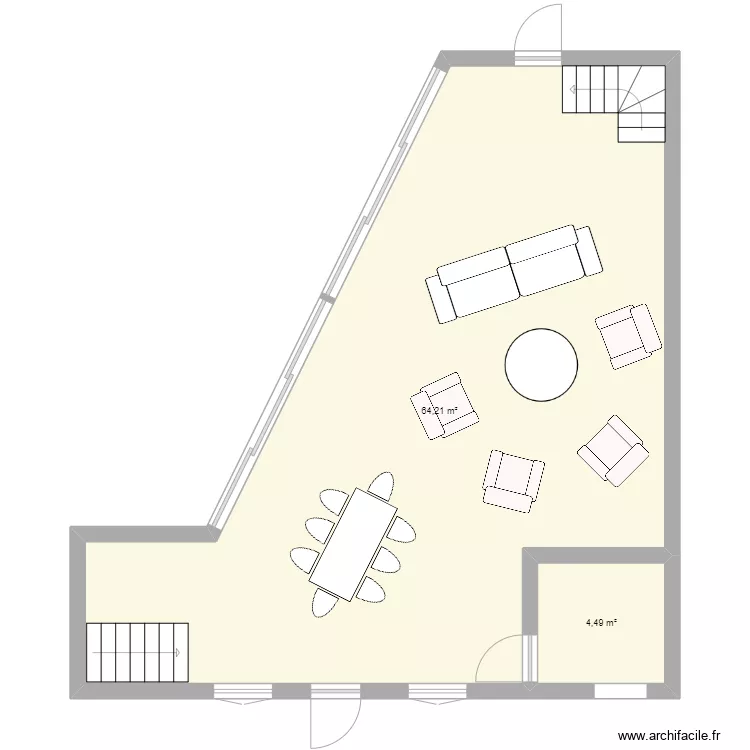 V&eacute;randa tr&eacute;sorier. Plan de 