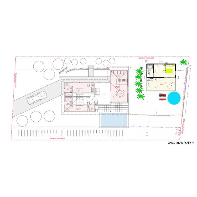 Modulaire Domini. Plan de 3 pièces et 58 m2