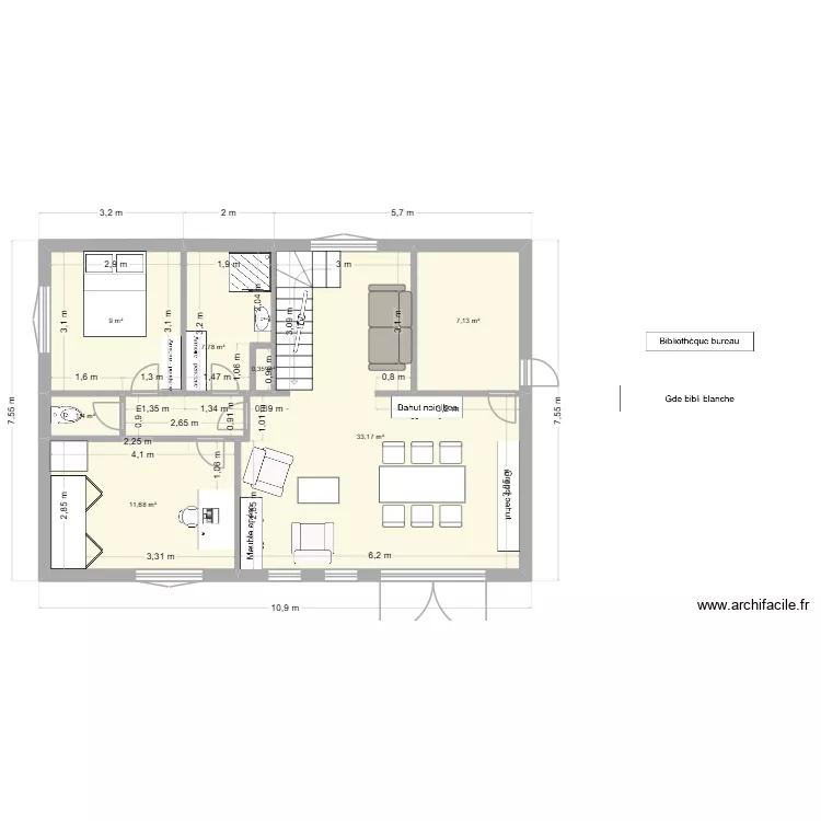 Cadette rdc 2. Plan de 7 et 71 m² Cadette rdc 2. Plan de 7 et 71 m²