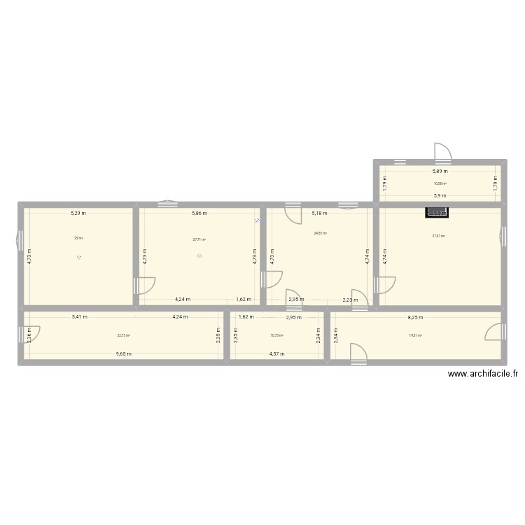 Maison Azelot 2. Plan de 8 pièces et 169 m2