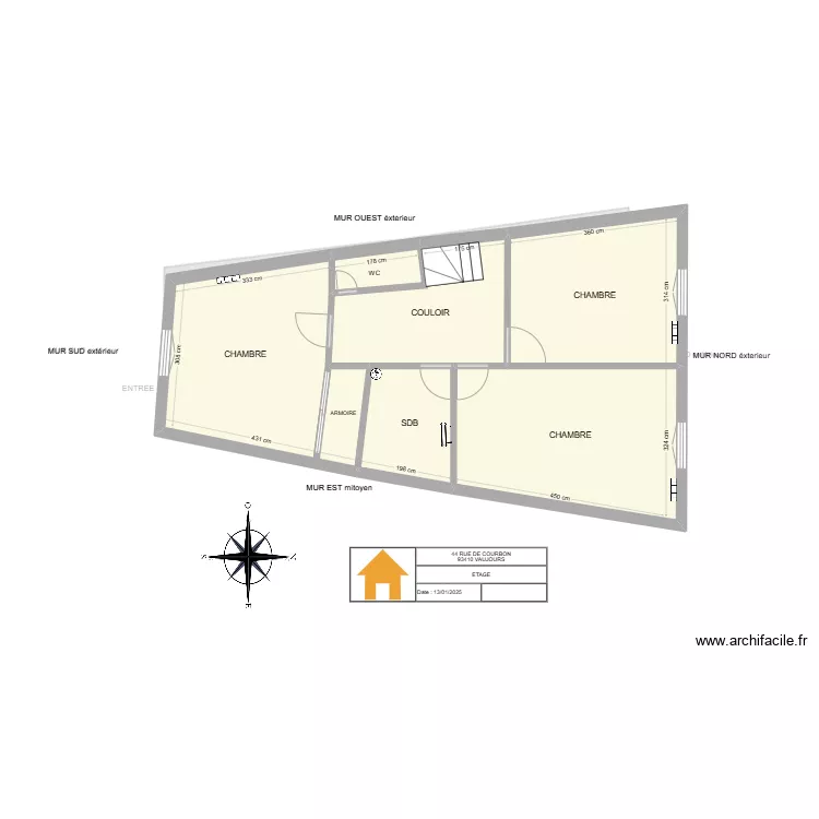 CROQUIE VAUJOURS. Plan de 