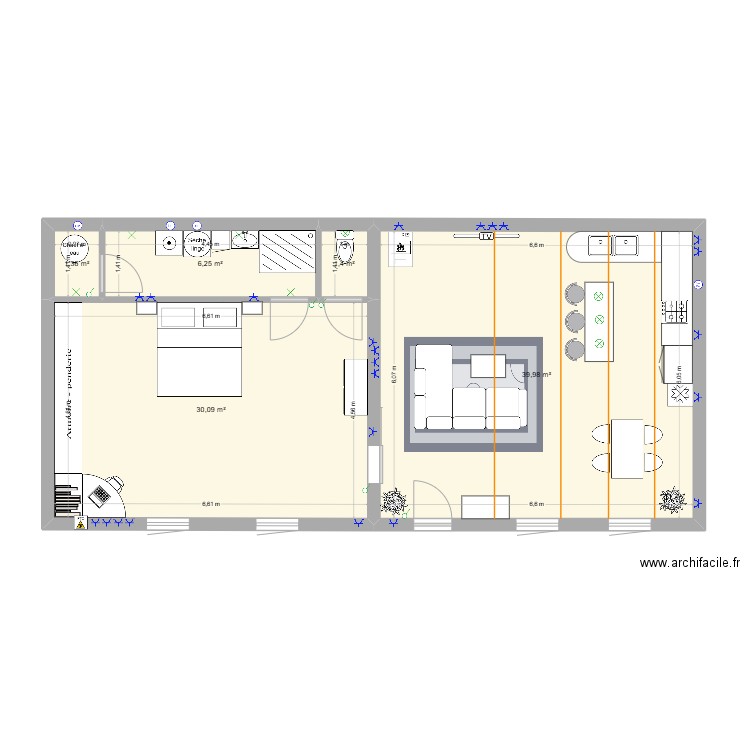 Maison v2. Plan de 5 pièces et 79 m2