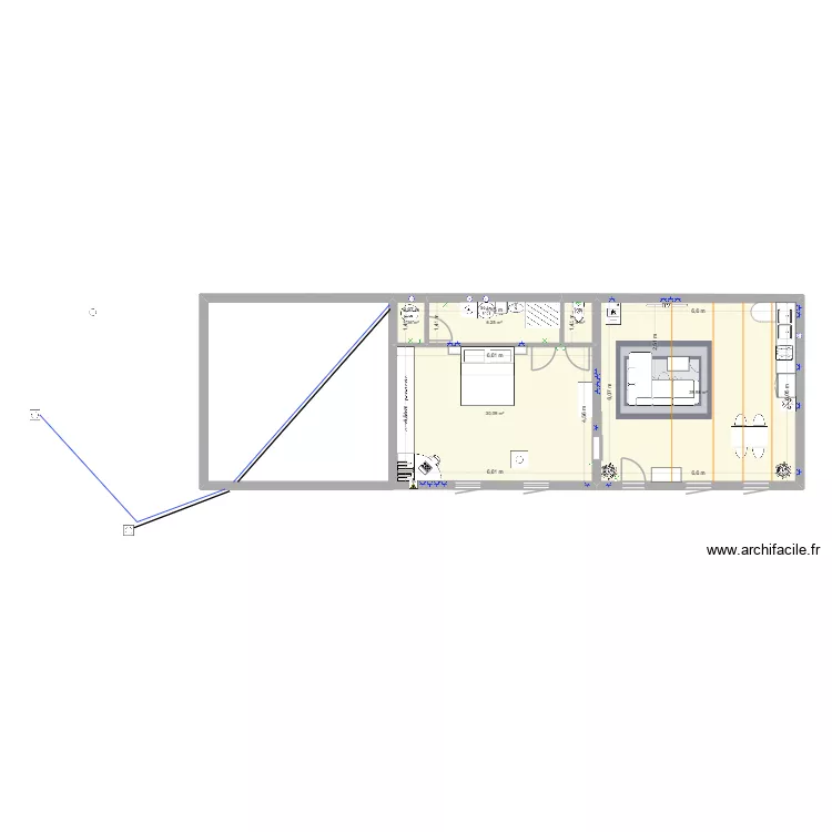 Maison v2. Plan de 5 pièces et 79 m²
