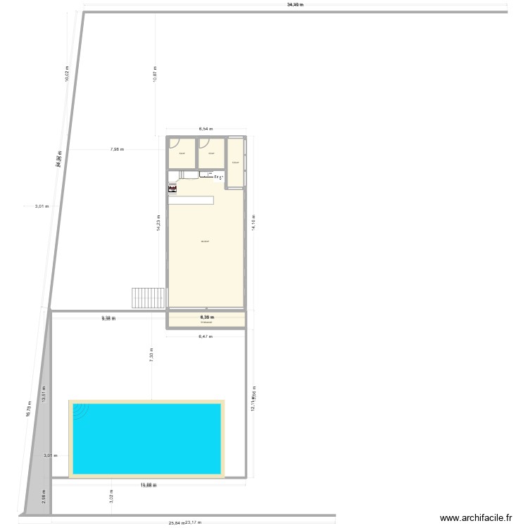 Piscine condo 2. Plan de 0 pièce et 0 m2