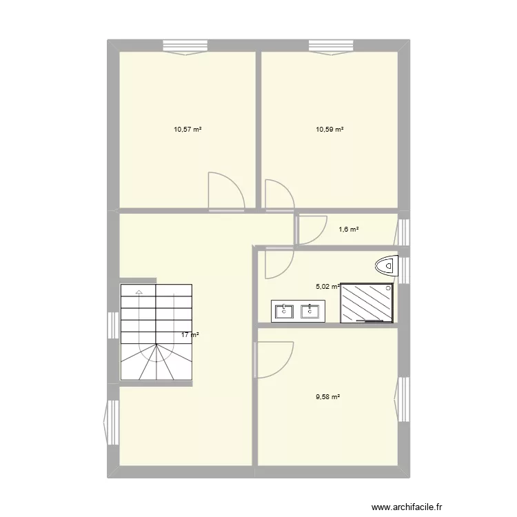 etage nouvelle maison. Plan de 6 et 54 m² etage nouvelle maison. Plan de 6 et 54 m²