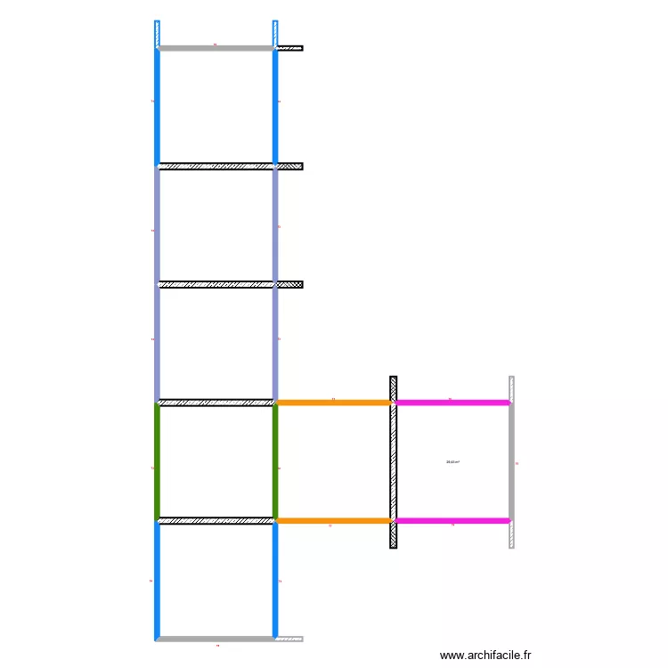 TARE2. Plan de 35  et 2705 m²