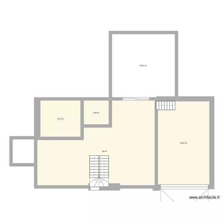Maison pont rouge. Plan de 
