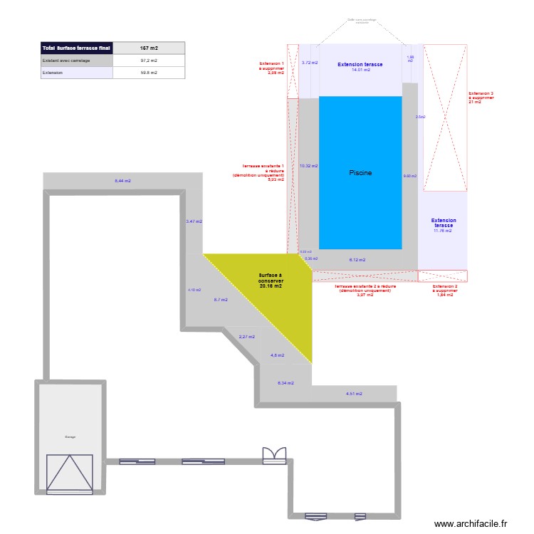 Terasses rénovation. Plan de 0 pièce et 0 m2 Terasses rénovation. Plan de 0 pièce et 0 m2