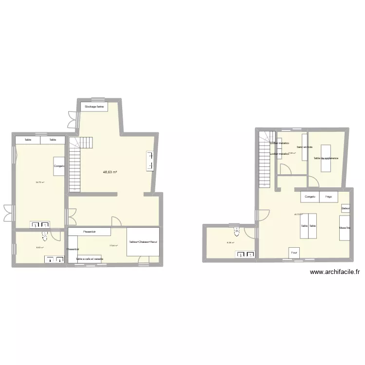 Local2. Plan de 8 pièces et 167 m²