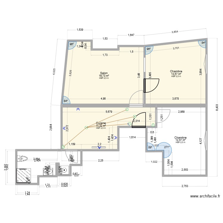 SG PRORENOV - JOSEPH - PLAN ELEC. Plan de 4 pièces et 54 m2