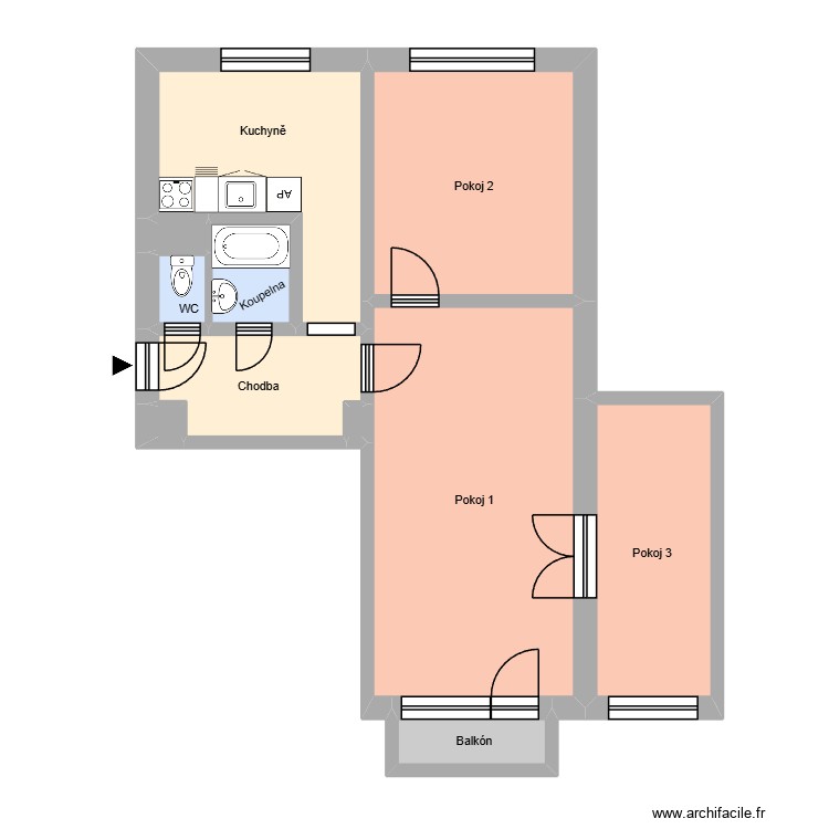 1. m&aacute;je 844, byt 7. Plan de 0 pièce et 0 m2