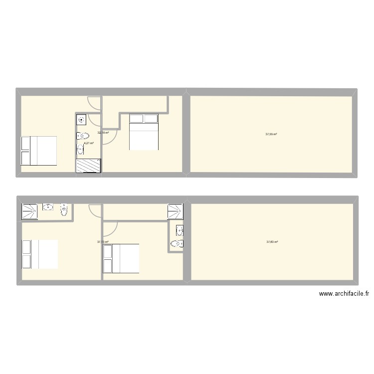 vb2. Plan de 5 pièces et 149 m2
