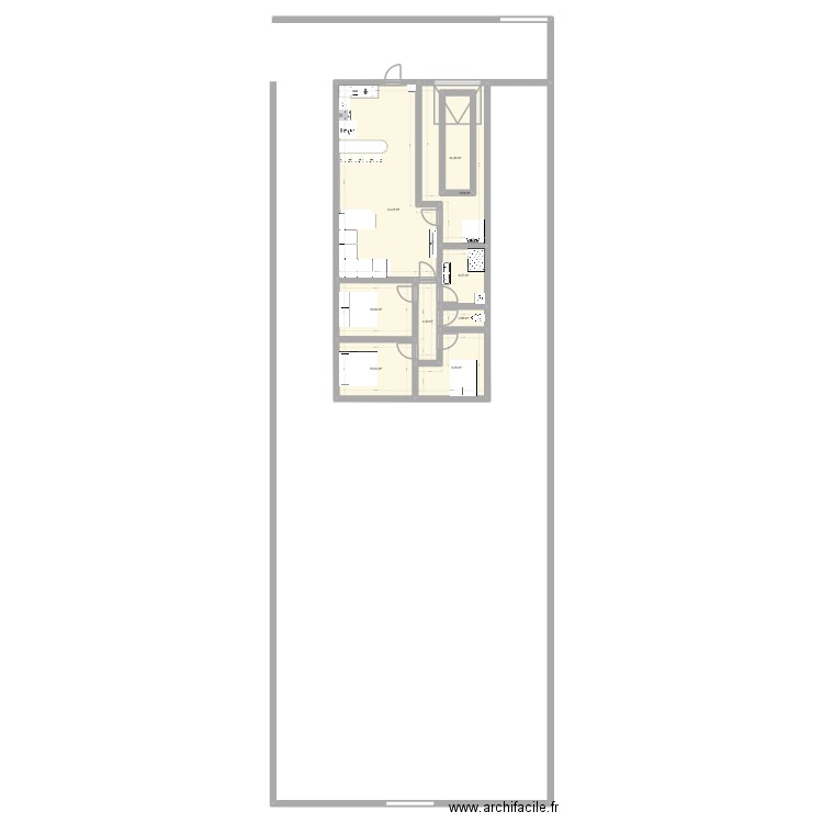 Sam's House 2. Plan de 9 pièces et 117 m2